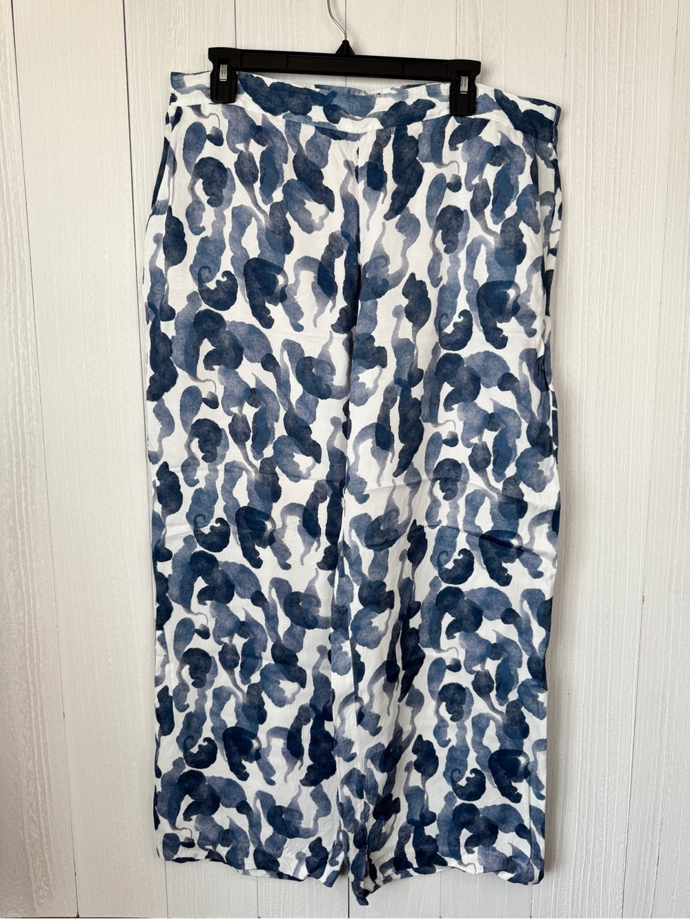 Zara Blue & White Striped Straight-Leg Trousers Women’s Pants XL